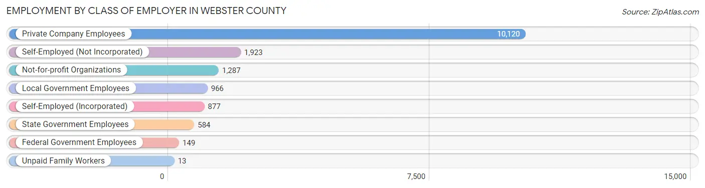 Employment by Class of Employer in Webster County