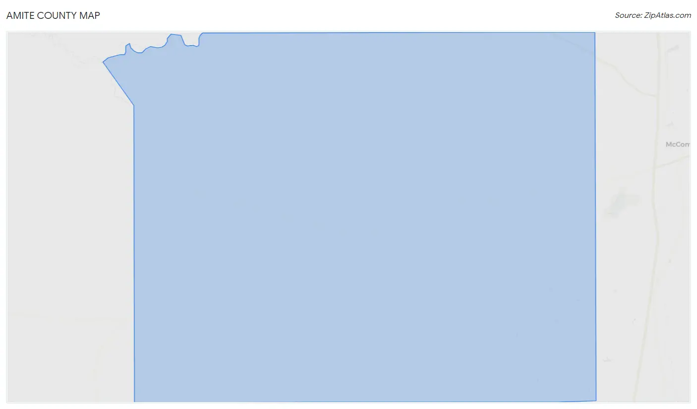 Amite County Map