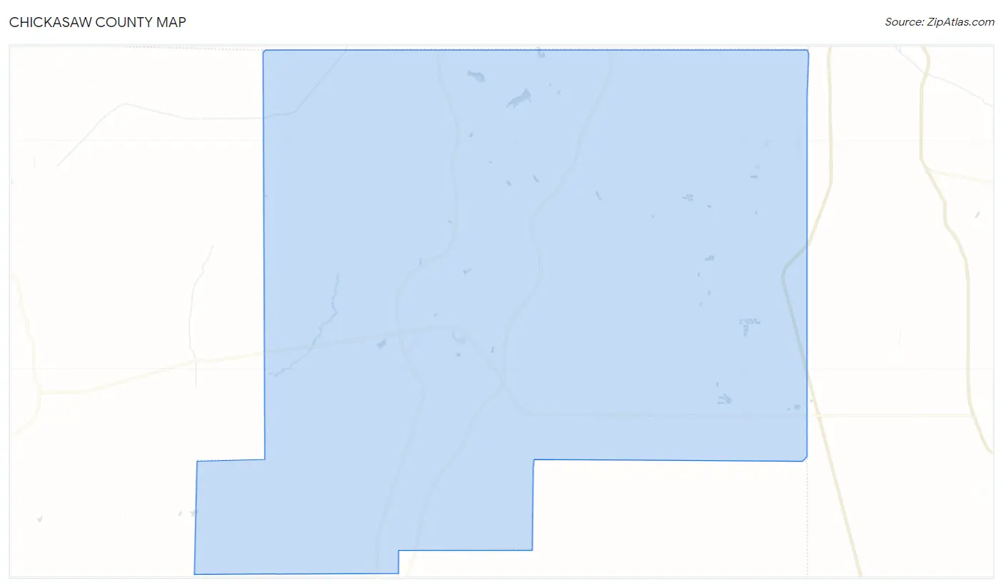 Chickasaw County Map