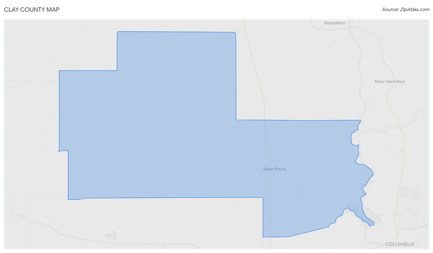 Clay County Map