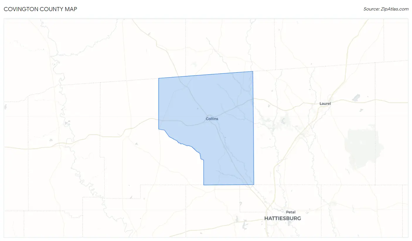 Covington County Map