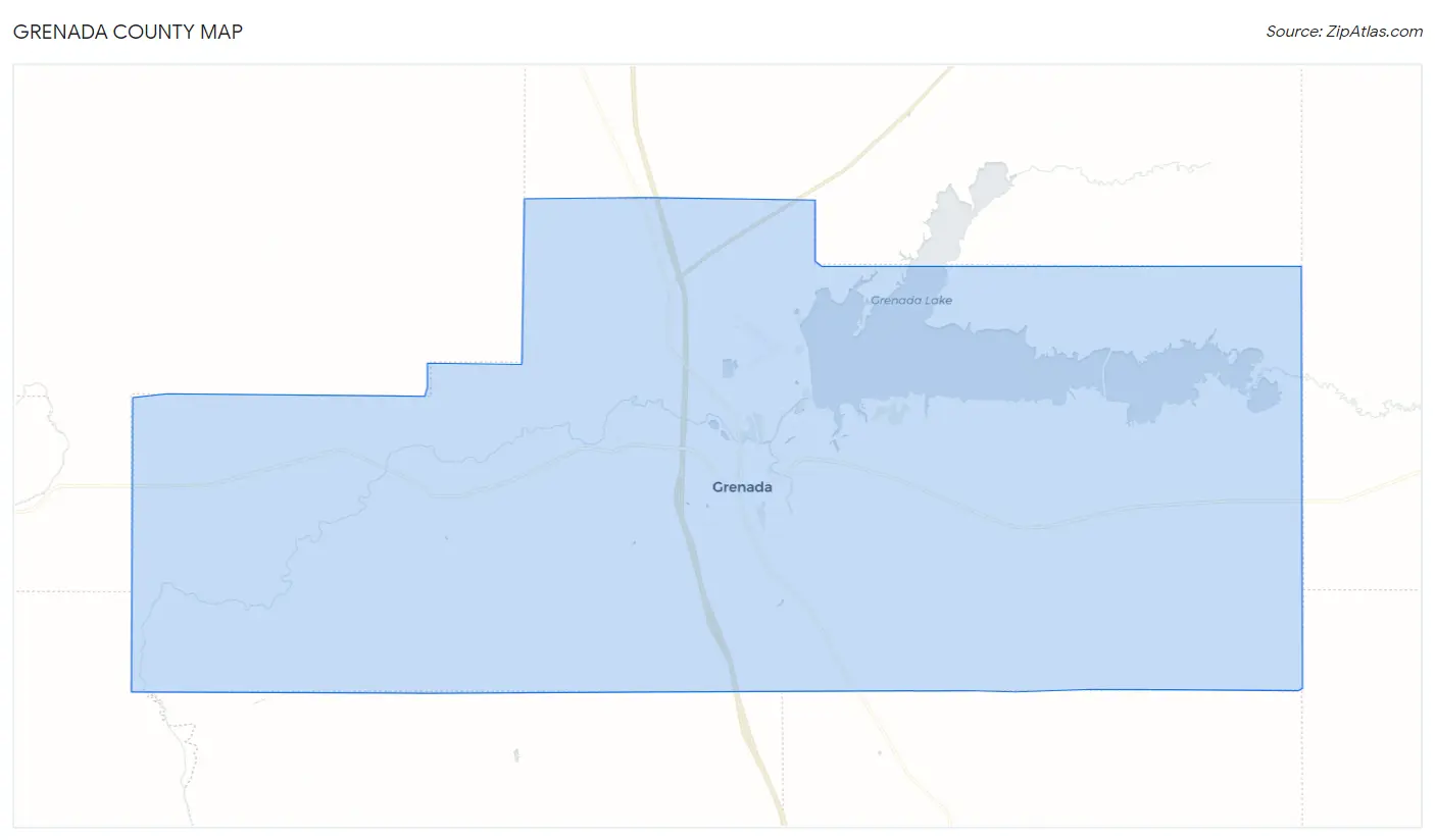 Grenada County Map