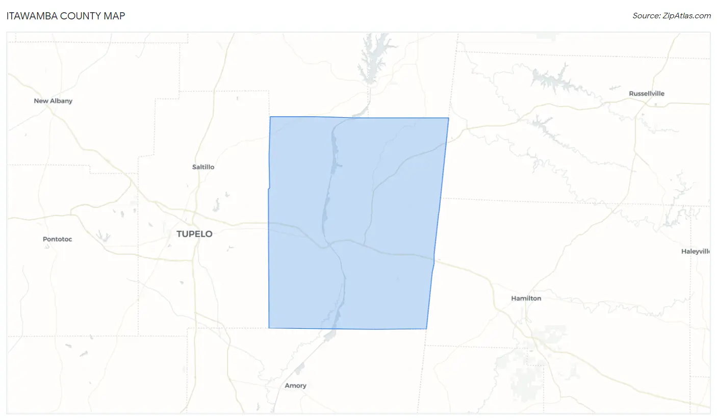 Itawamba County Map