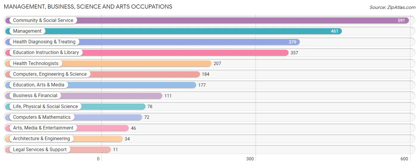 Management, Business, Science and Arts Occupations in Jasper County