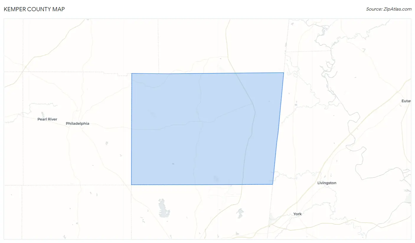 Kemper County Map