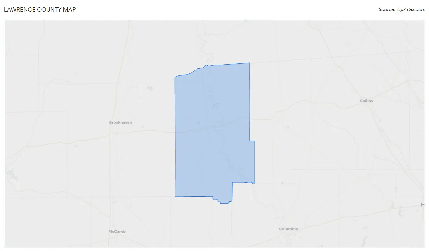 Lawrence County Map