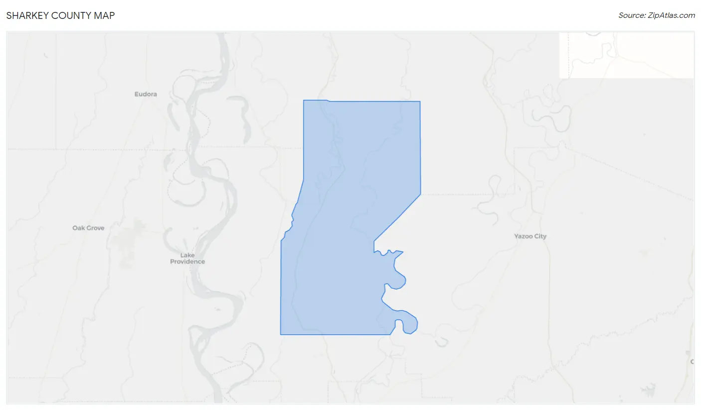 Sharkey County Map