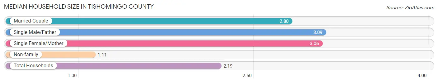 Median Household Size in Tishomingo County