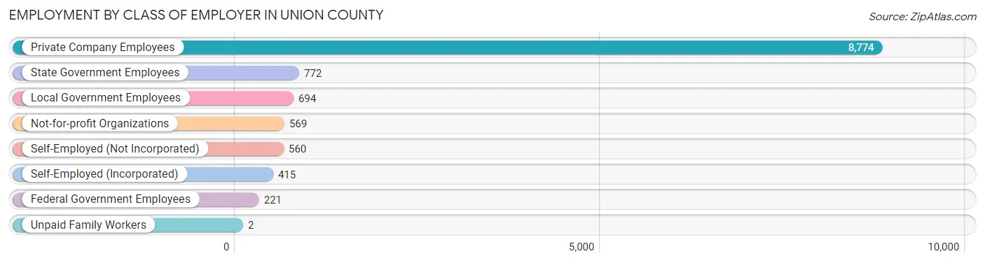 Employment by Class of Employer in Union County