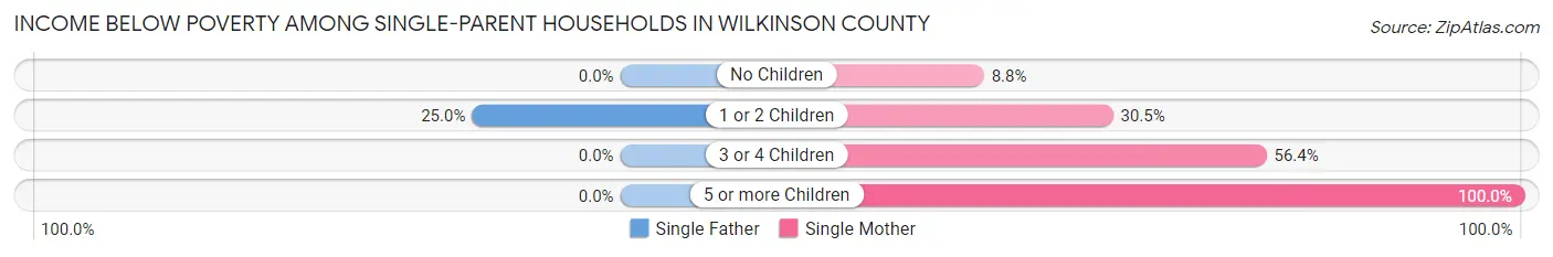 Income Below Poverty Among Single-Parent Households in Wilkinson County