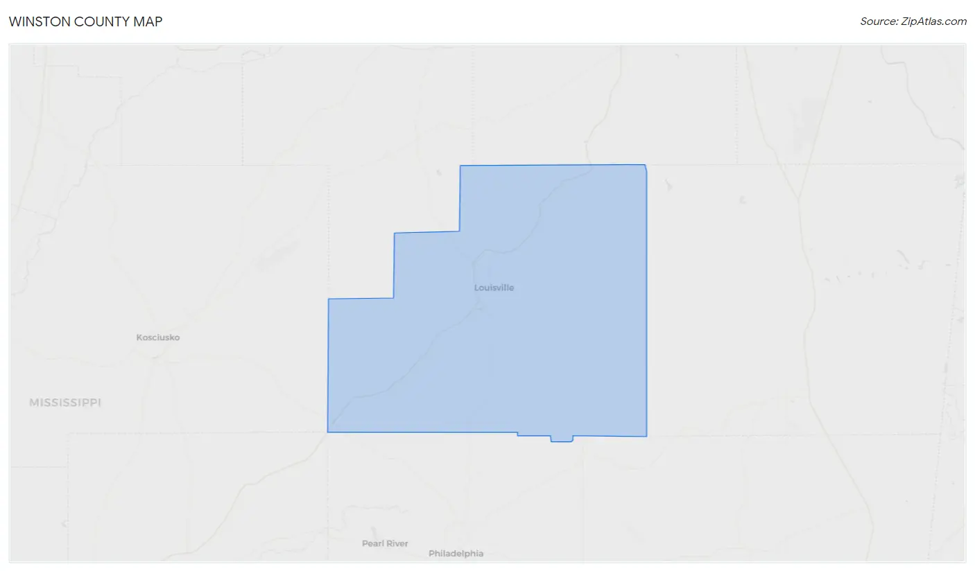 Winston County Map