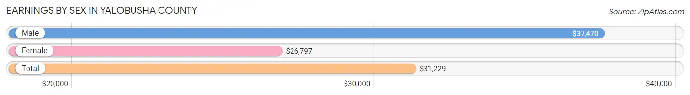 Earnings by Sex in Yalobusha County