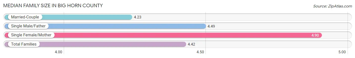 Median Family Size in Big Horn County