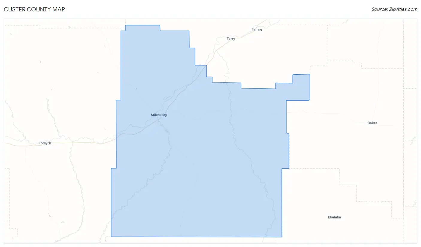 Custer County Map