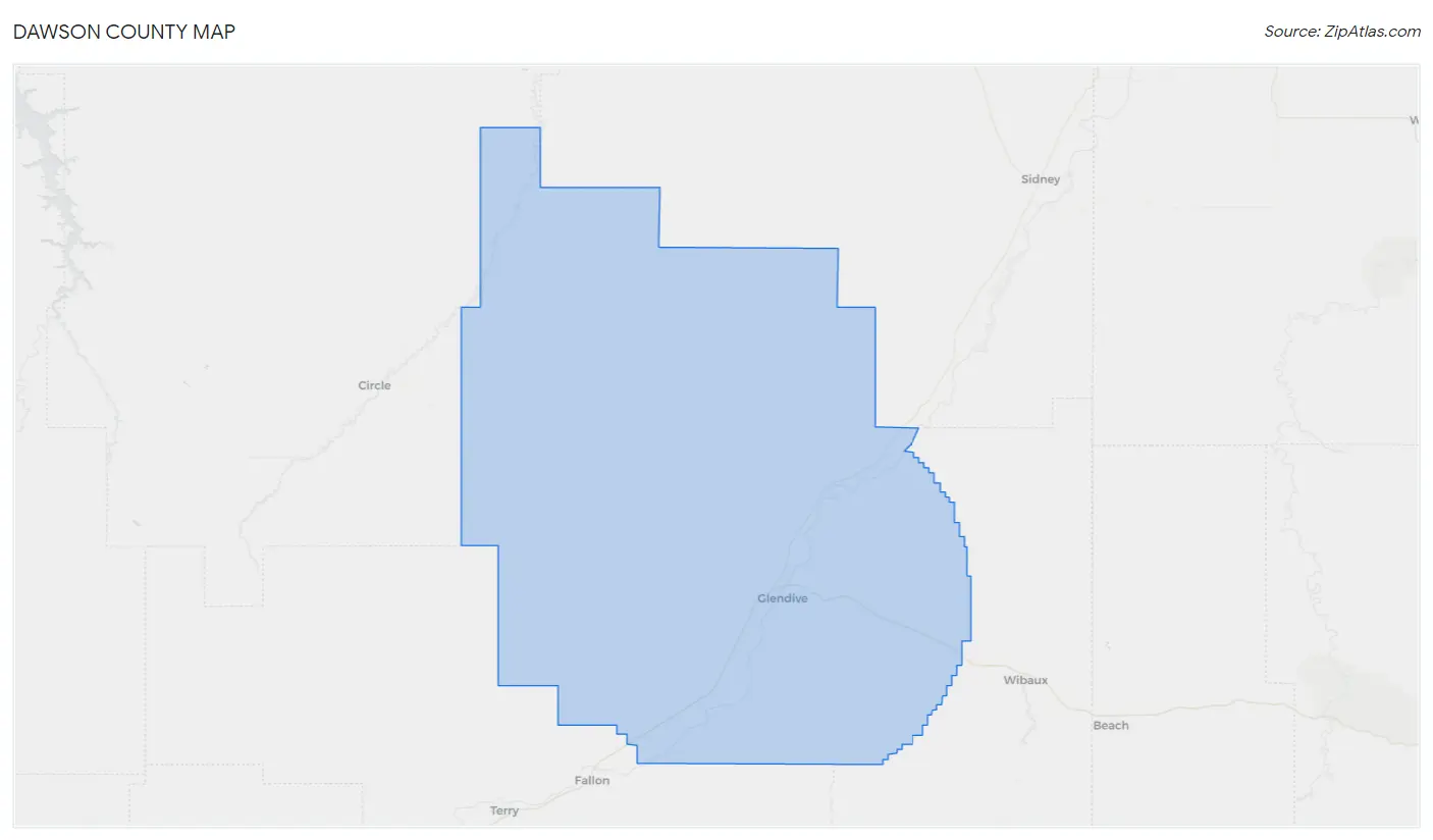 Dawson County Map