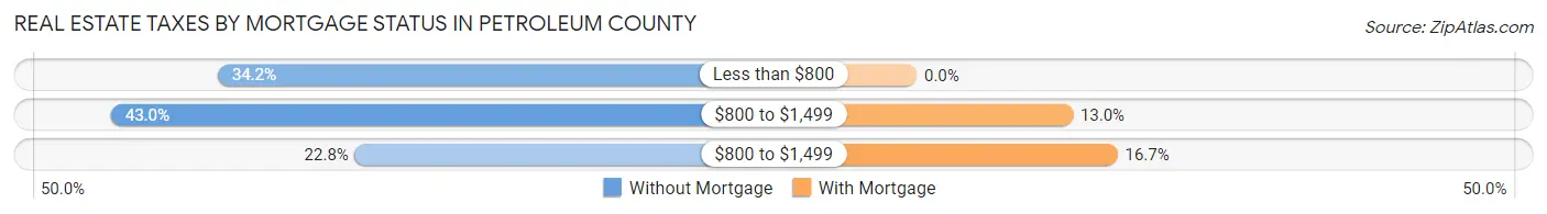 Real Estate Taxes by Mortgage Status in Petroleum County