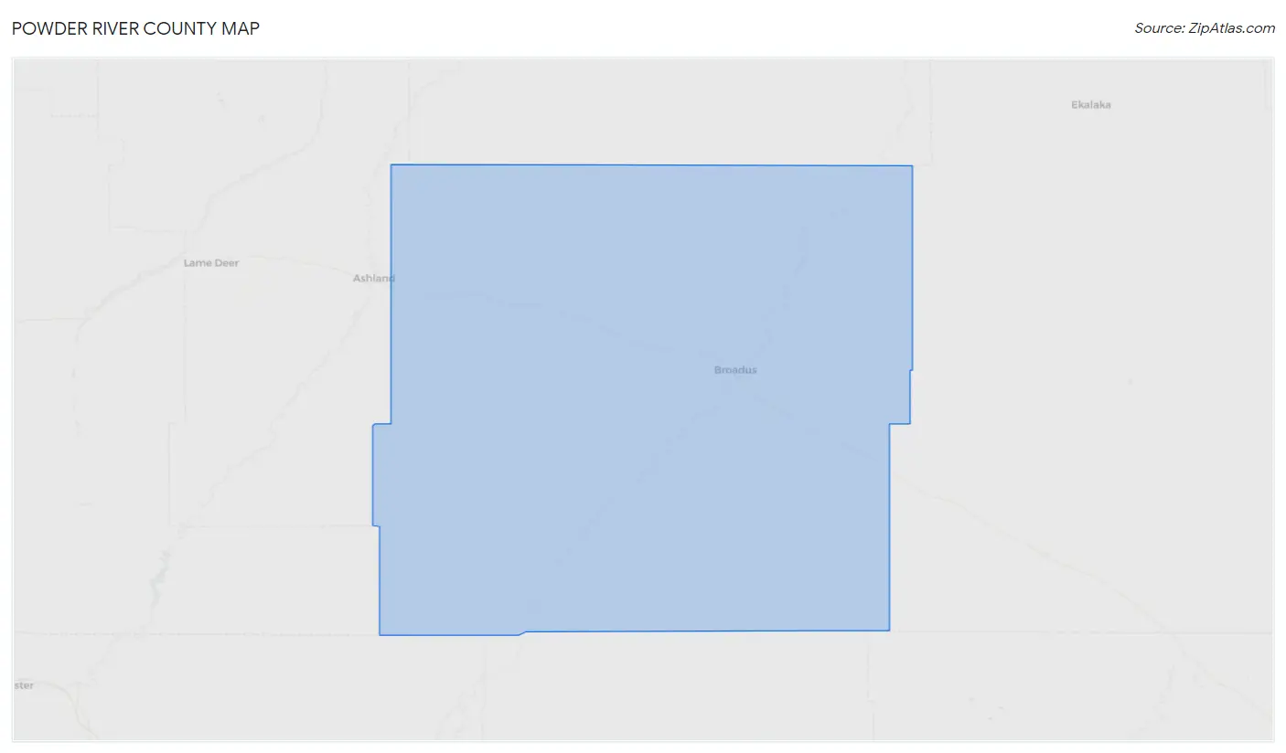 Powder River County Map