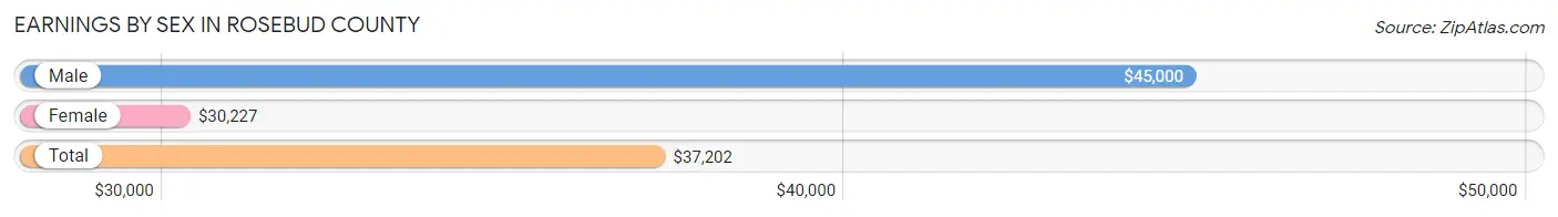 Earnings by Sex in Rosebud County