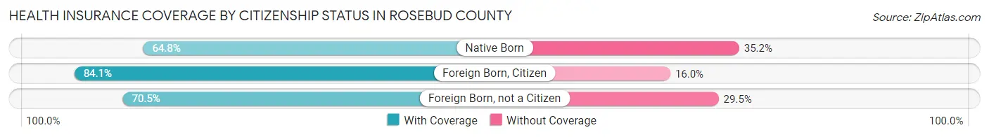 Health Insurance Coverage by Citizenship Status in Rosebud County