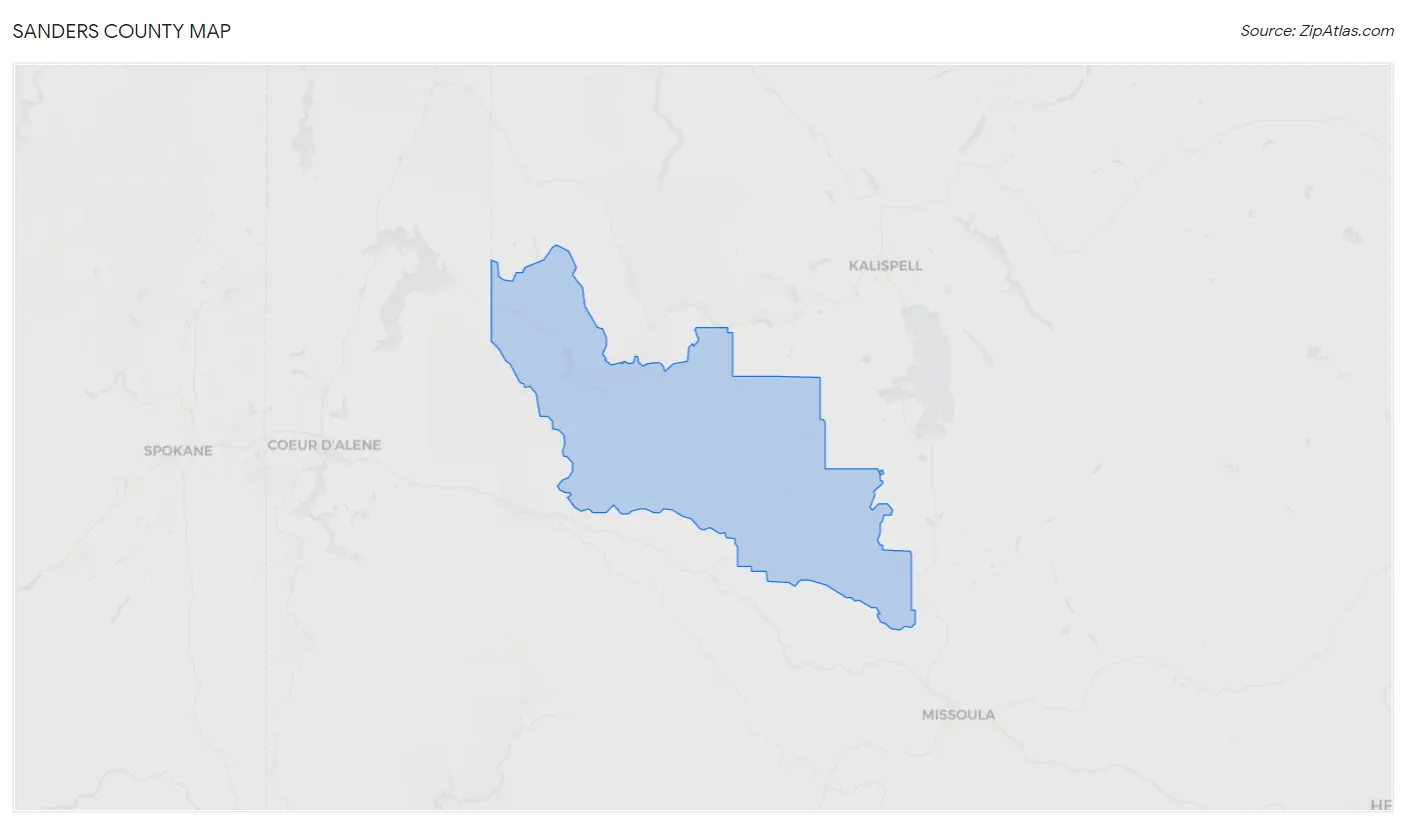 Sanders County Map