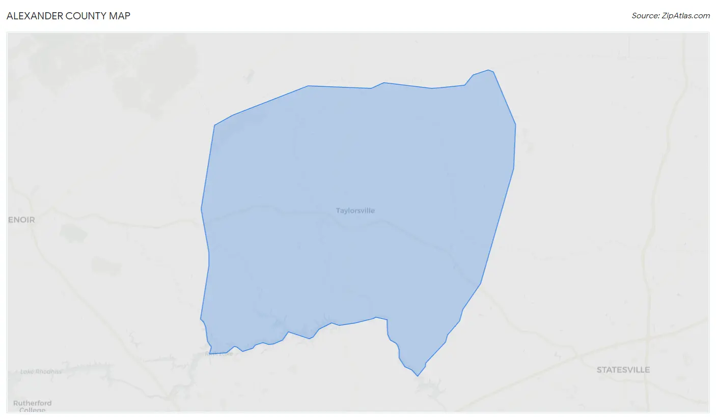 Alexander County Map