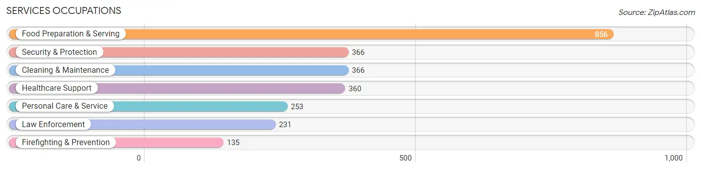 Services Occupations in Alexander County