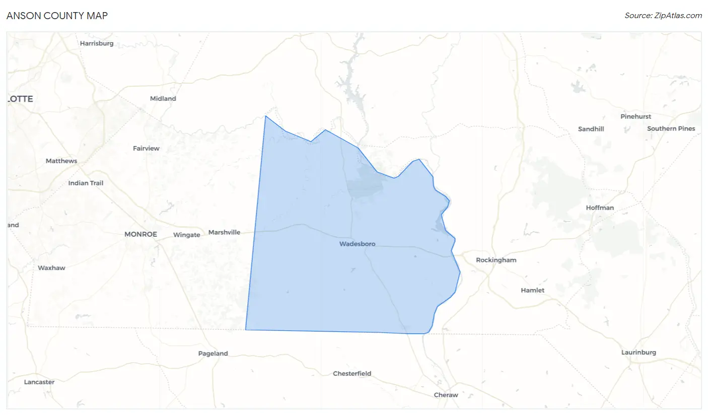 Anson County Map