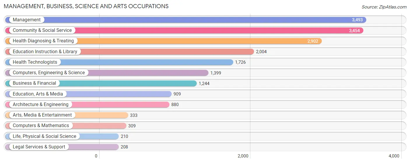 Management, Business, Science and Arts Occupations in Burke County