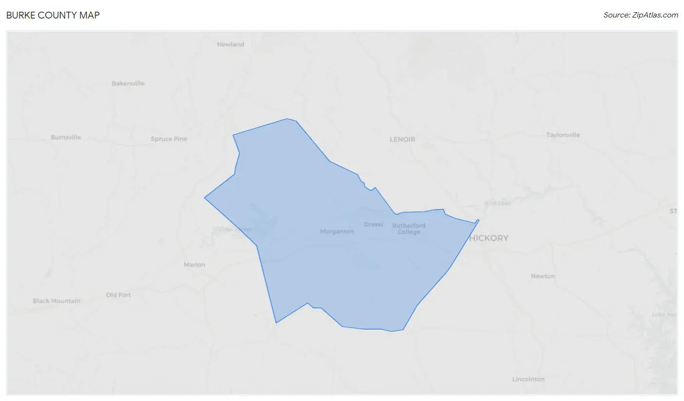 Burke County Map