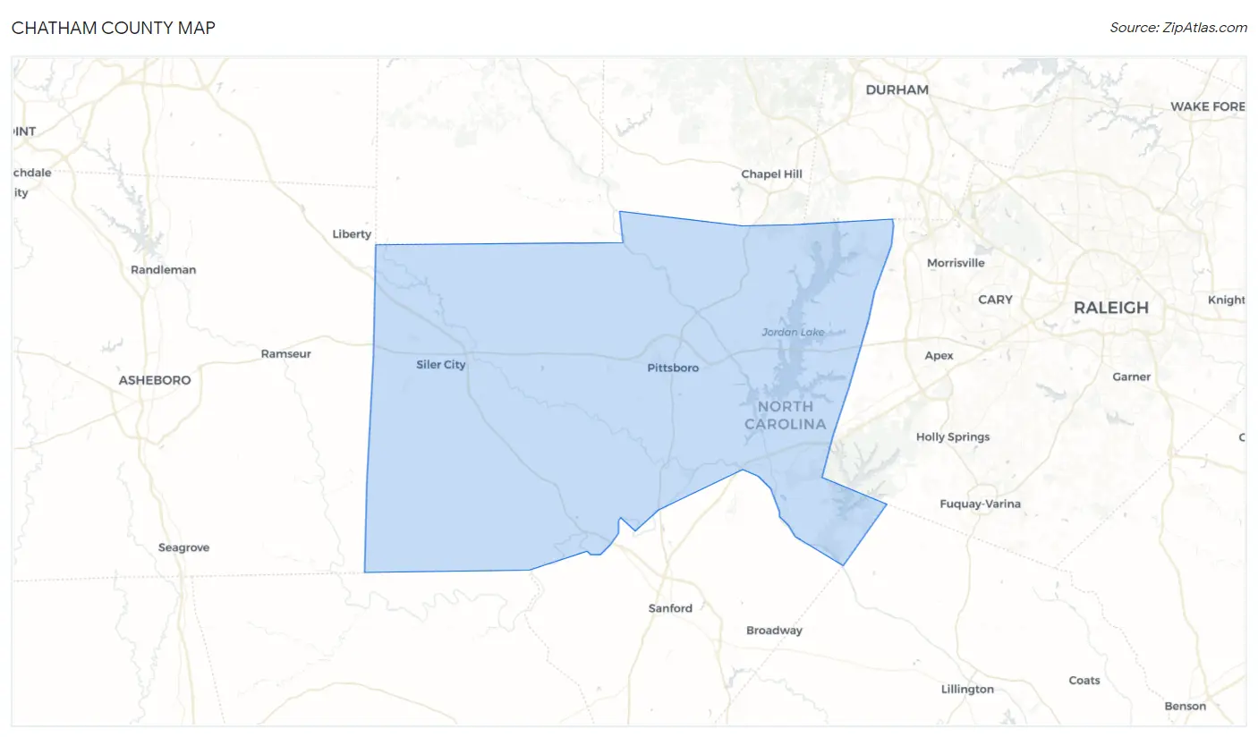 Chatham County Map