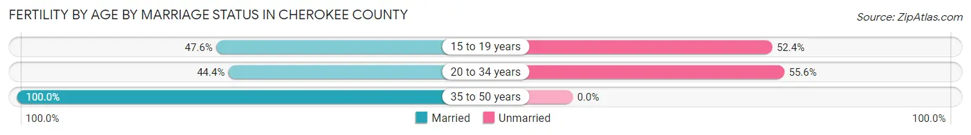 Female Fertility by Age by Marriage Status in Cherokee County