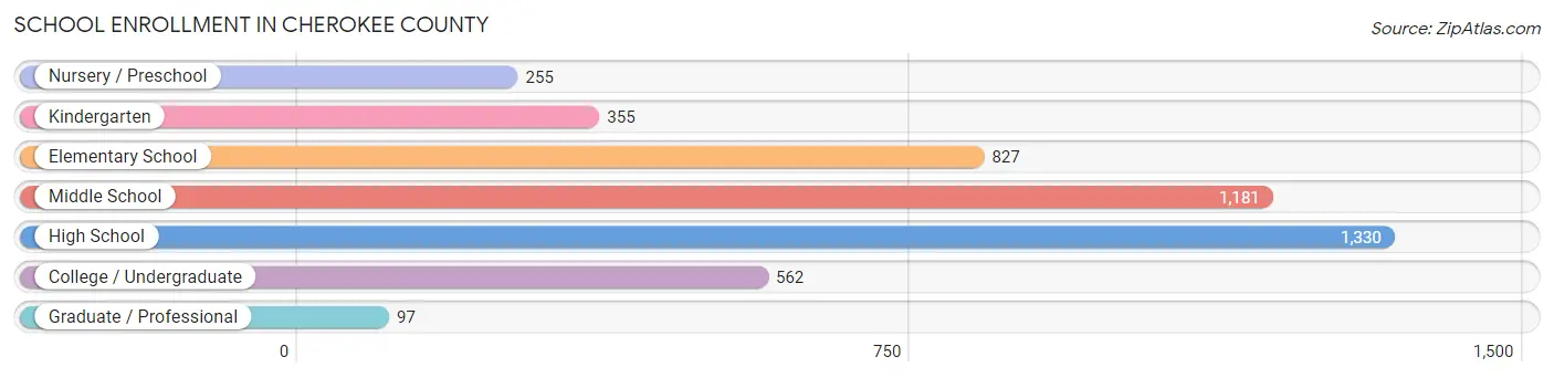 School Enrollment in Cherokee County