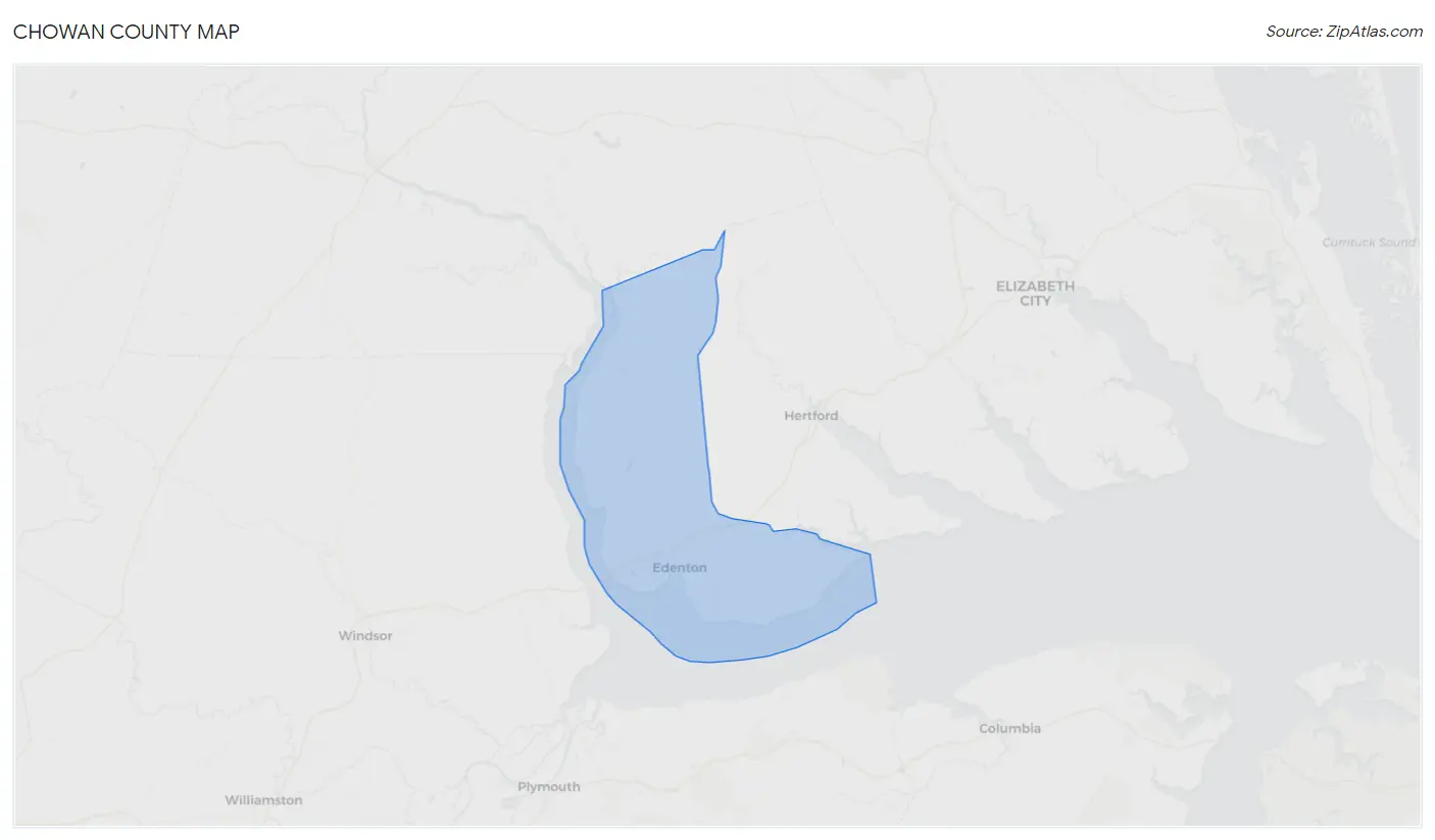 Chowan County Map