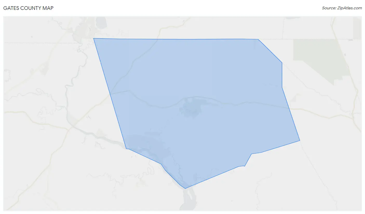 Gates County Map