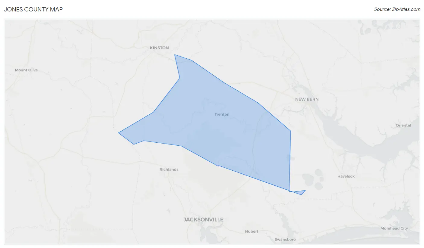 Jones County Map
