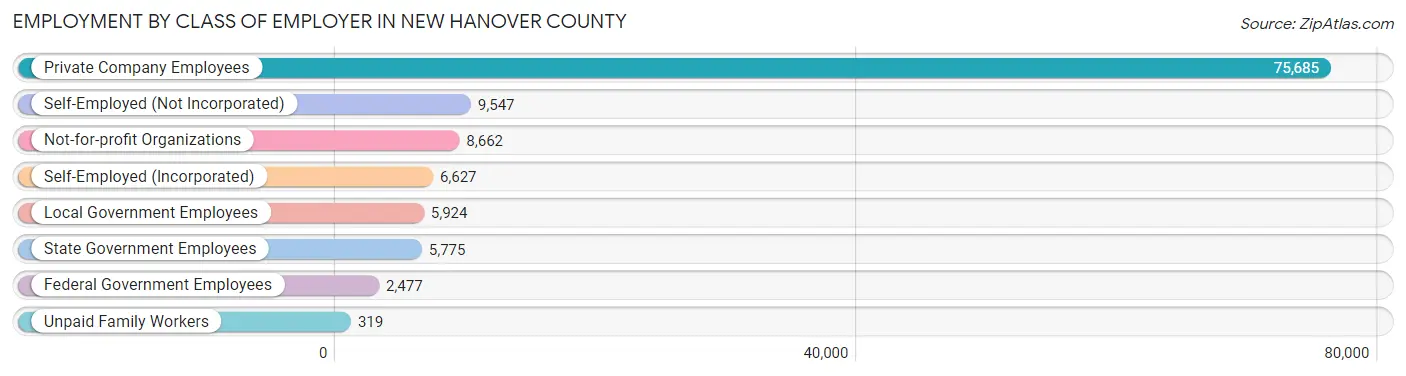 Employment by Class of Employer in New Hanover County