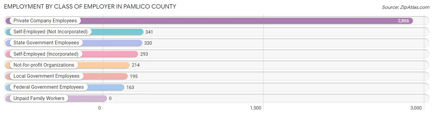 Employment by Class of Employer in Pamlico County
