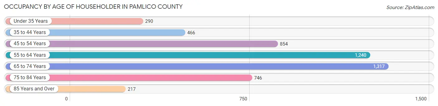 Occupancy by Age of Householder in Pamlico County