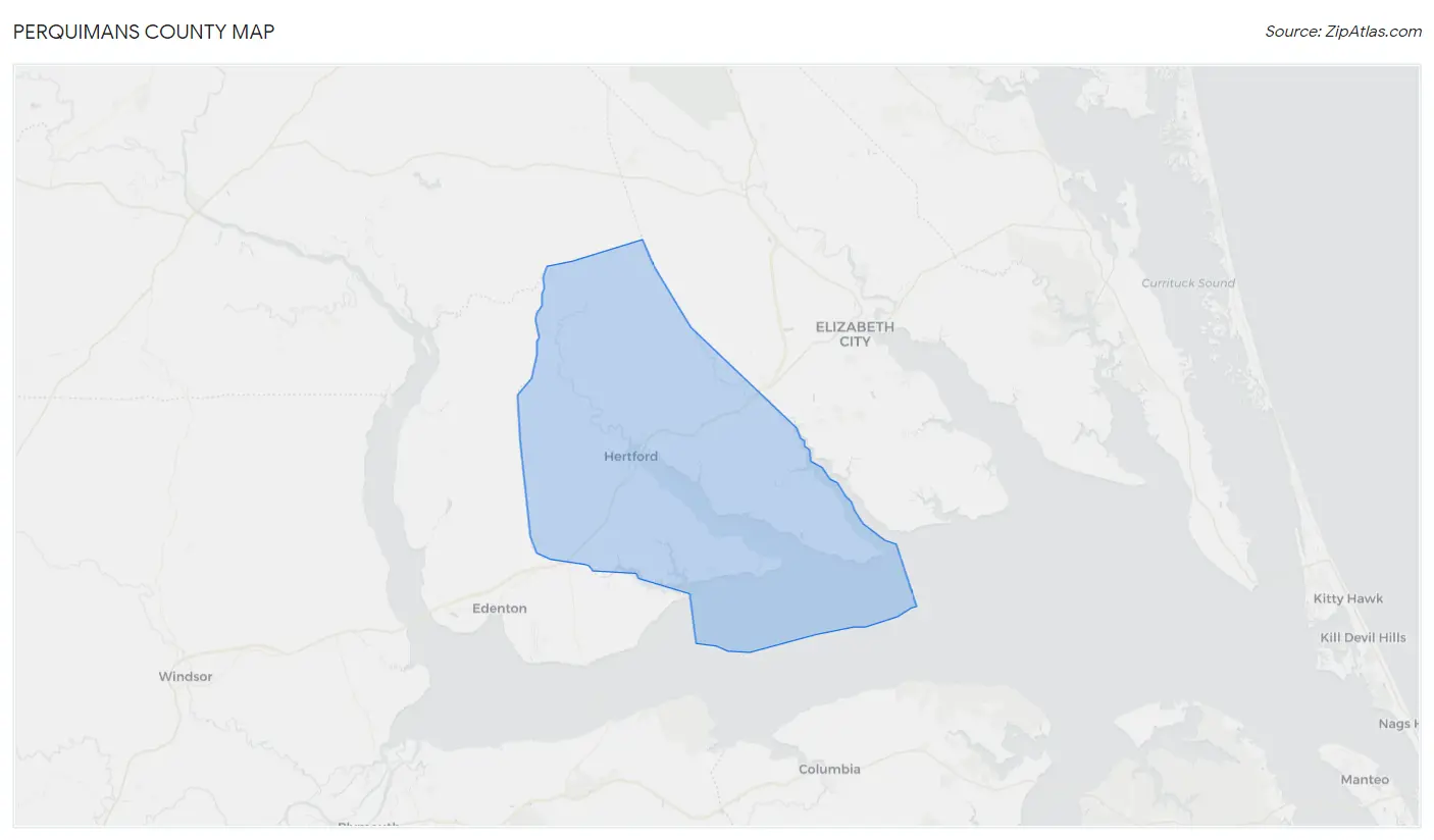 Perquimans County Map