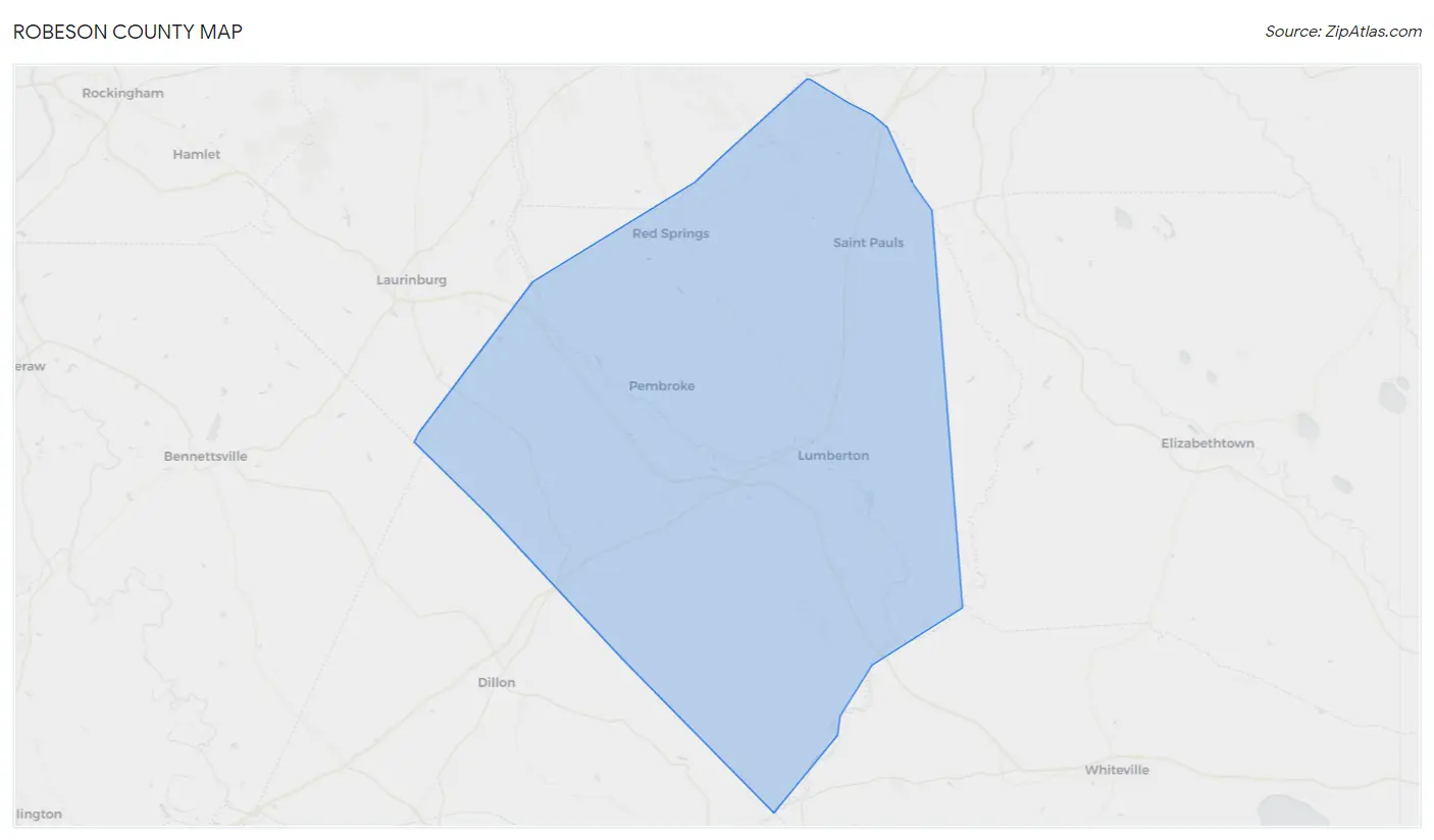 Robeson County Map