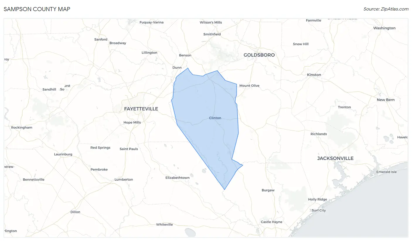 Sampson County Map