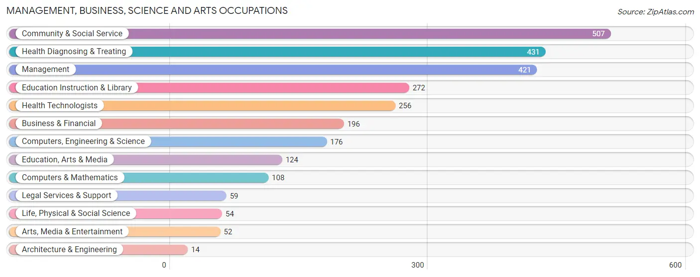 Management, Business, Science and Arts Occupations in Swain County