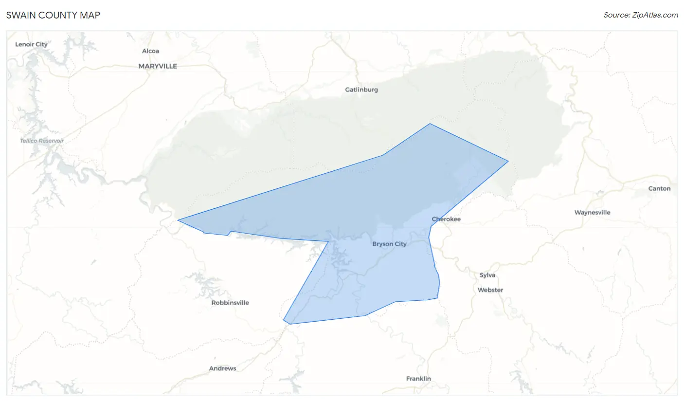 Swain County Map