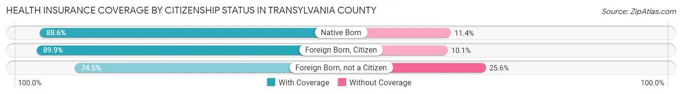 Health Insurance Coverage by Citizenship Status in Transylvania County