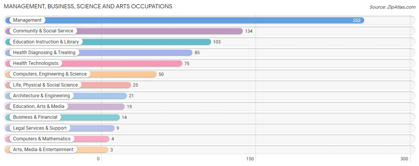 Management, Business, Science and Arts Occupations in Bowman County