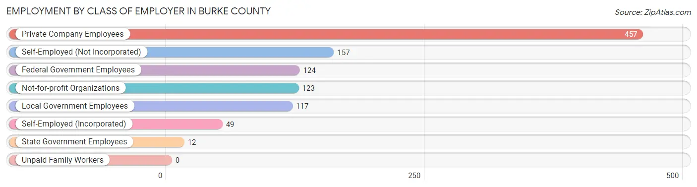 Employment by Class of Employer in Burke County