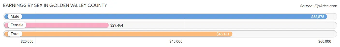 Earnings by Sex in Golden Valley County