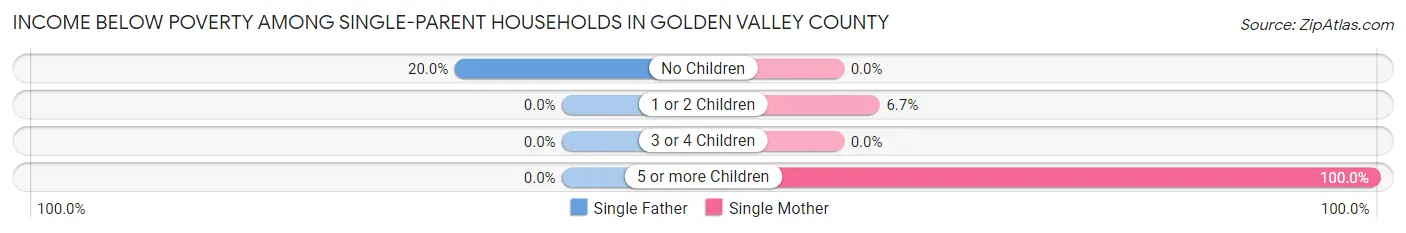 Income Below Poverty Among Single-Parent Households in Golden Valley County