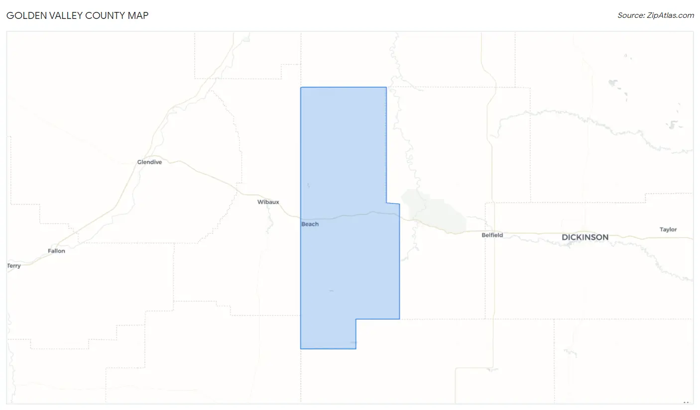 Golden Valley County Map