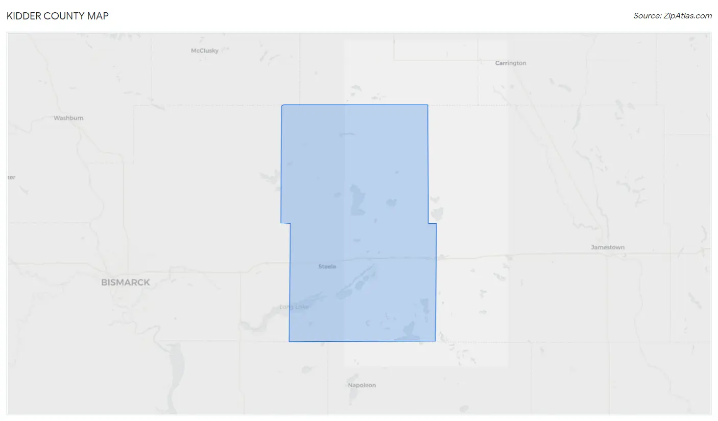 Kidder County Map